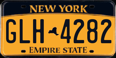 NY license plate GLH4282