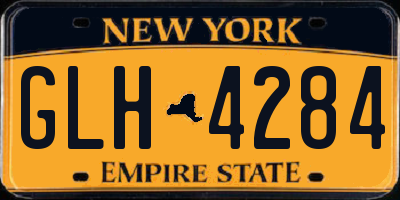 NY license plate GLH4284