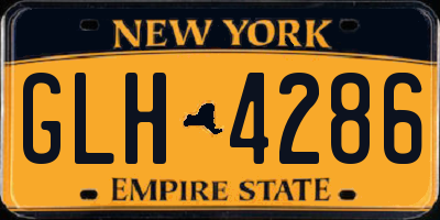 NY license plate GLH4286