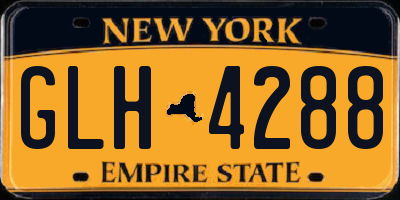NY license plate GLH4288