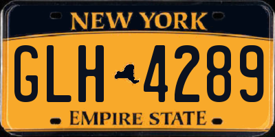 NY license plate GLH4289