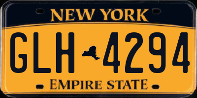 NY license plate GLH4294