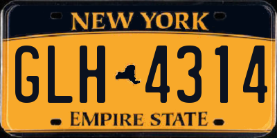 NY license plate GLH4314