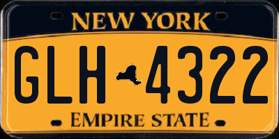 NY license plate GLH4322