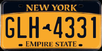 NY license plate GLH4331