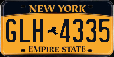 NY license plate GLH4335