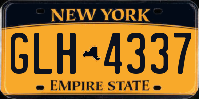 NY license plate GLH4337