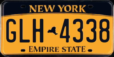 NY license plate GLH4338