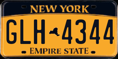 NY license plate GLH4344