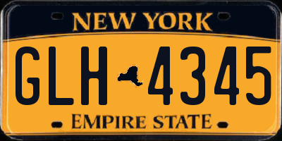 NY license plate GLH4345