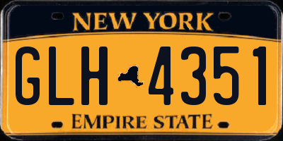 NY license plate GLH4351
