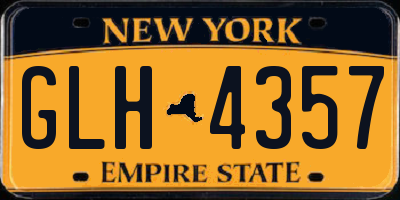 NY license plate GLH4357