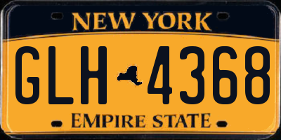 NY license plate GLH4368