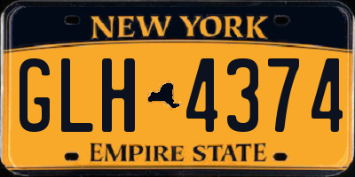 NY license plate GLH4374