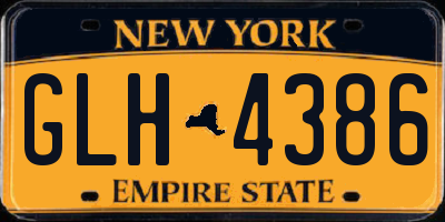 NY license plate GLH4386