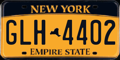 NY license plate GLH4402