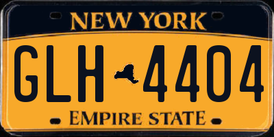 NY license plate GLH4404
