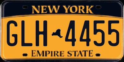 NY license plate GLH4455