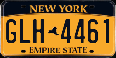 NY license plate GLH4461