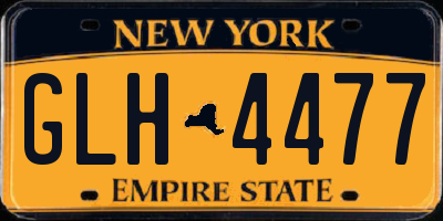 NY license plate GLH4477