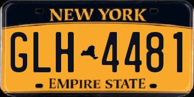 NY license plate GLH4481