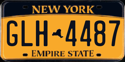 NY license plate GLH4487
