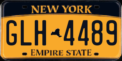 NY license plate GLH4489