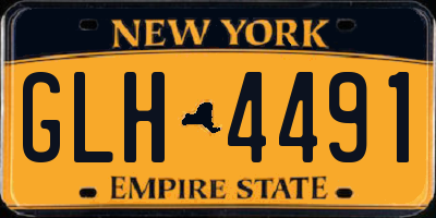 NY license plate GLH4491