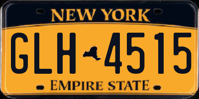 NY license plate GLH4515