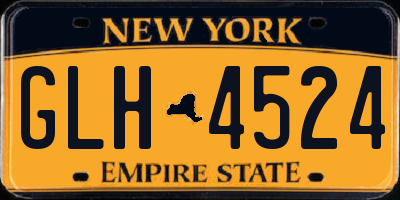 NY license plate GLH4524