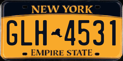 NY license plate GLH4531