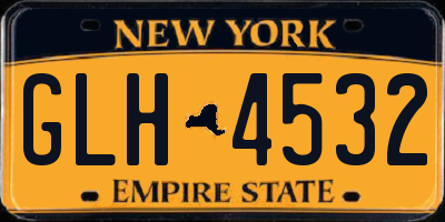 NY license plate GLH4532
