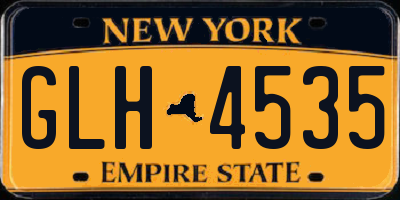 NY license plate GLH4535