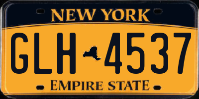 NY license plate GLH4537