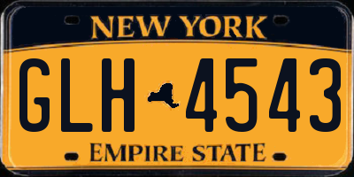 NY license plate GLH4543