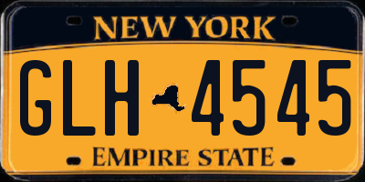 NY license plate GLH4545