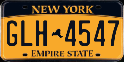 NY license plate GLH4547