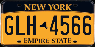 NY license plate GLH4566