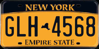 NY license plate GLH4568