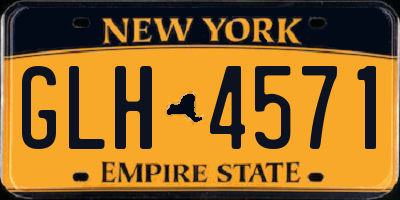 NY license plate GLH4571