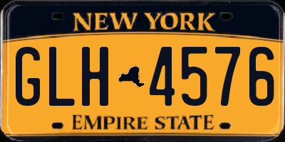 NY license plate GLH4576