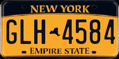 NY license plate GLH4584