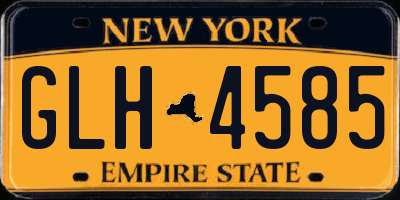 NY license plate GLH4585