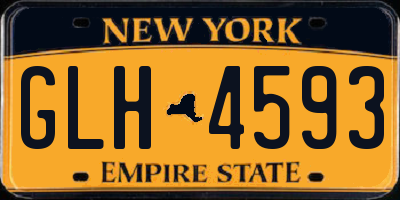 NY license plate GLH4593
