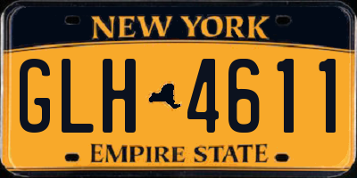 NY license plate GLH4611