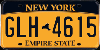NY license plate GLH4615