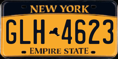 NY license plate GLH4623