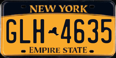 NY license plate GLH4635