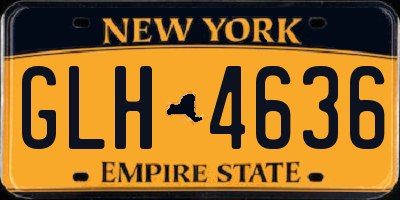 NY license plate GLH4636
