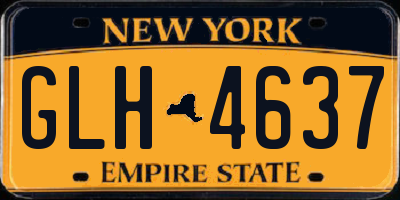 NY license plate GLH4637
